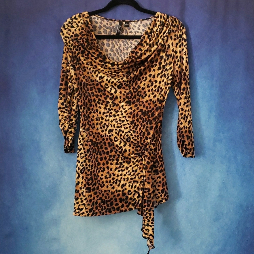 Animal print long sleeve top